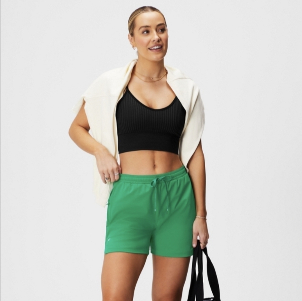 Fabletics Shauna Seamless Midi Bra, Color Black Size L